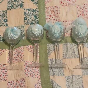 Elegant Crystal Wine Glasses Set